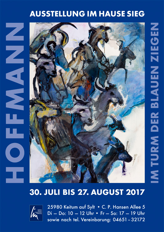 Flyer zur Ausstellung von Jürgen Hoffmann, 2017, im Hause Sieg, Keitum auf Sylt